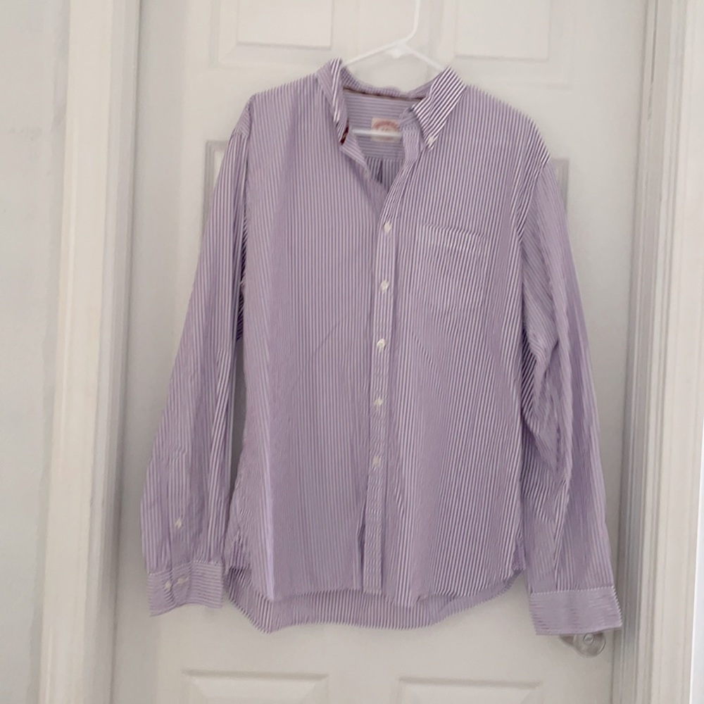 Brooks Brothers Men’s Stripped Button Down Shirt-XXL